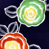 Vintage Cotton Yucata (Indigo Colourful Flowers)