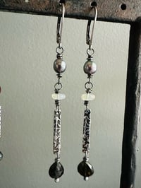 Image 14 of serenity charm earrings with opals and tourmaline