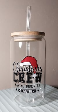 Image 1 of Christmas Crew Glass Cup   