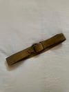 early 1970s golden suede "O" ring belt