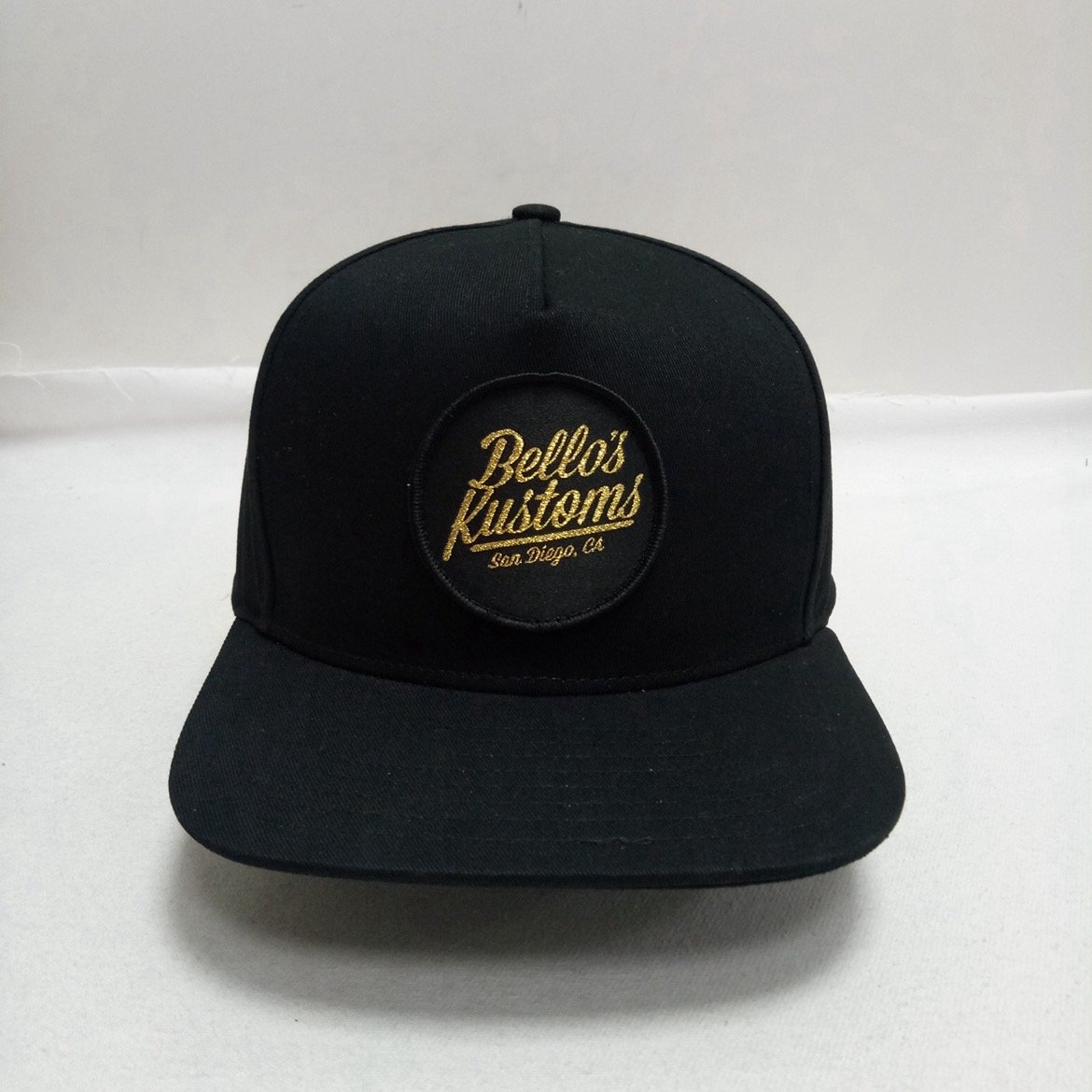 BELLOS KUSTOMS BLACK FITTED CAP | BELLO’S KUSTOMS