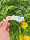 Run Happy Waterproof Vinyl Sticker 
