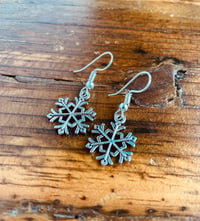 Image 1 of Christmas snowflake earrings - pack of 5 pairs