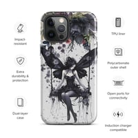 Image 15 of Gothic Inspired Dark Fairy and Flowers Tough Case for iPhone®