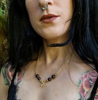 Image 2 of Garnet and Gold Necklace 