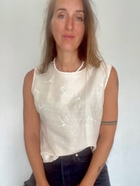 Image 2 of Top en soie "brindilles"