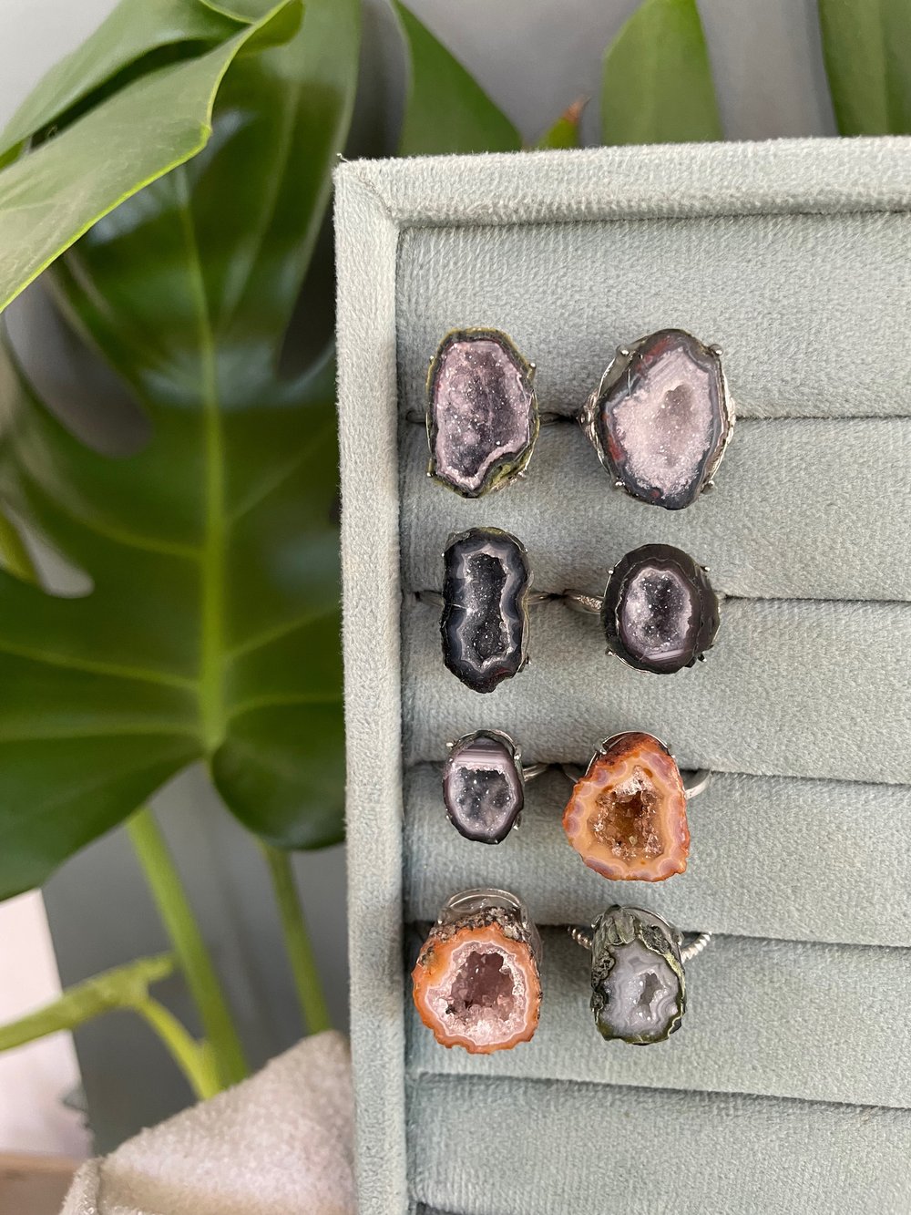 NEW geode crystal rings!