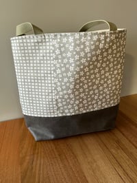 Image 5 of Fabric Tote Bag- Daisy Garden (Meadow Green colour)