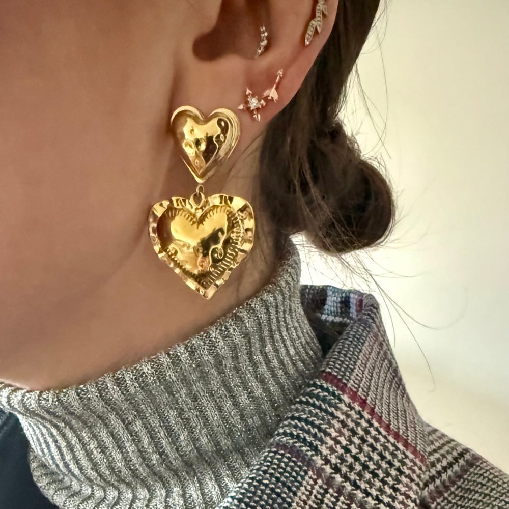 Image of ORECCHINI CUORI CLIPS