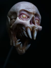 Image 1 of Vampire fetal skull, original art, dark academia