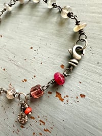 Image 17 of labradorite tourmaline and ruby charm bracelet
