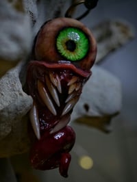 Image 7 of Twisted tongue pendant, Green Glow, ooak