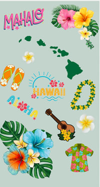 Tropical Hawaii Vibes Sticker Sheet