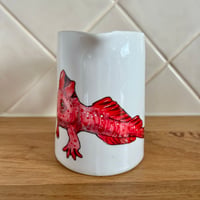 Image 2 of Red Handfish Milk Jug