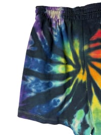 Image 7 of XS Cotton Knit Pocket Shorts in Rock-n-Roll Spiral Tie Dye