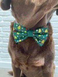 Image 5 of Gold Christmas Trees Bow Tie / Sailor Bow