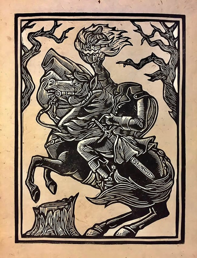 Sleepy Hollow Block Print