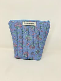 Image 1 of Trousse de toilette haute à poser double gaze indien bleu