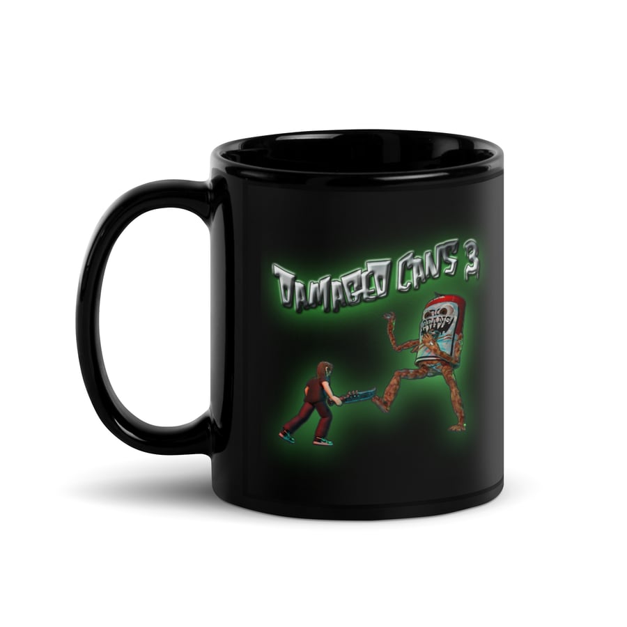 Image of Damaged Cans 3 Black Glossy Mug