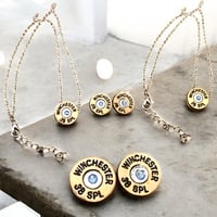 Image 1 of Winchester bullet earrings and necklace set