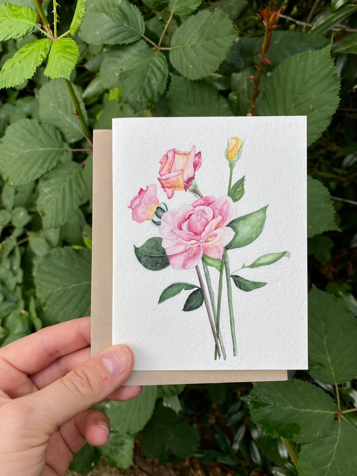 Image of Rose Bouquet Greeting Card