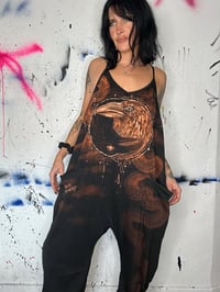 Image 3 of “CONTRASTING CROWS” CUSTOM BLEACH PAINTED OVERSIZED JUMPER LARGE