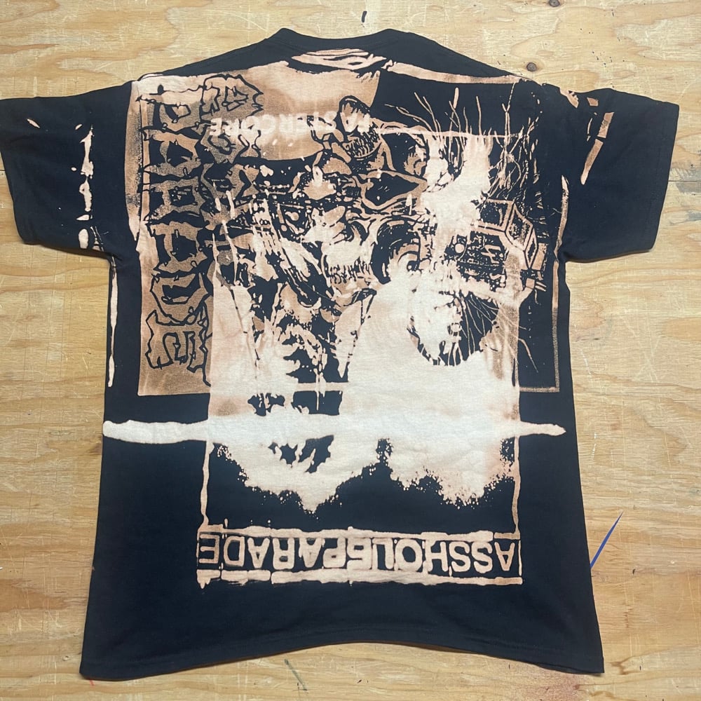 Image of ASSHOLEPARADE - ALL/OVR bleach print #1 (SIZE LARGE)