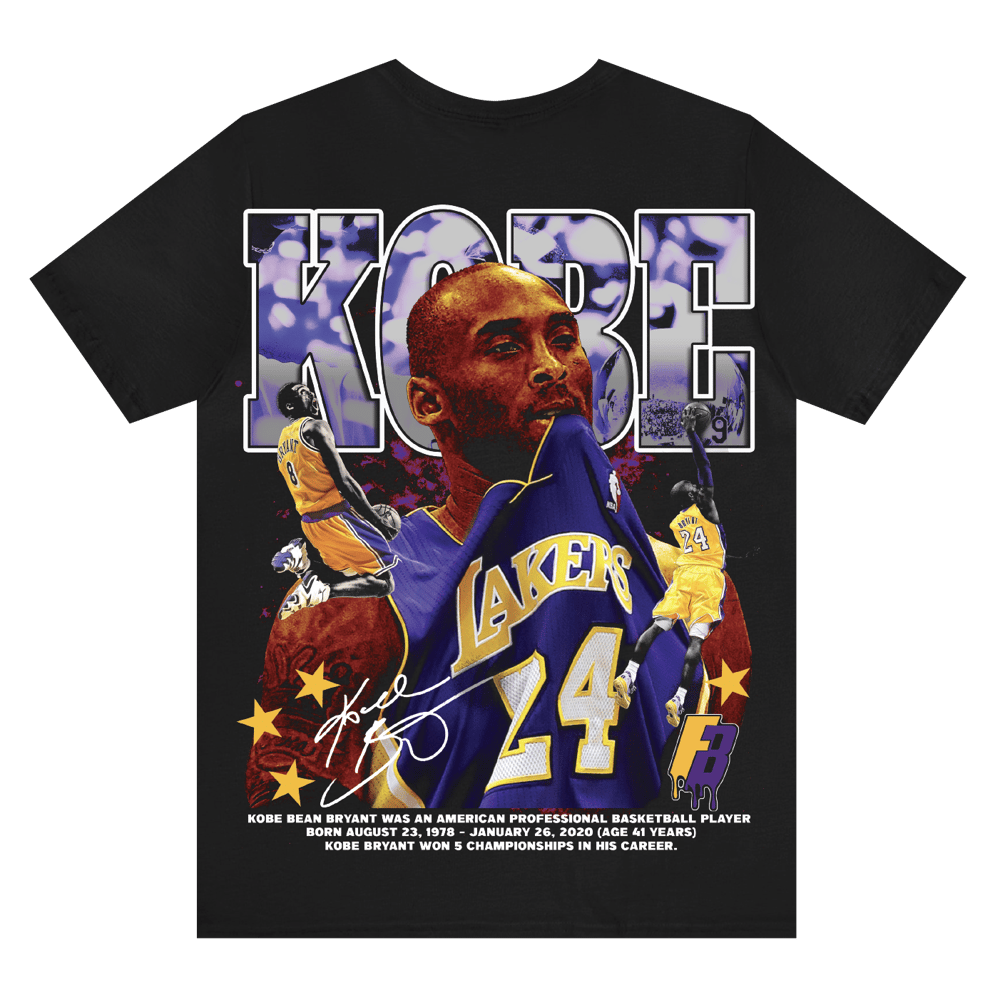 Image of FreeBuckets Kobe Bryant Limited Edition: MAMBA DAY (Black Short Sleeve)