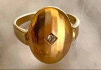 14k GOLD HAMMERED RING