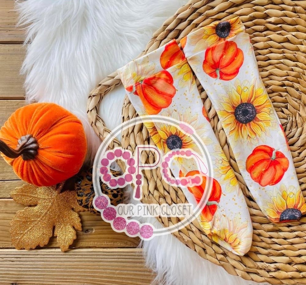 Image of Sunflower & pumpkin knee highs 