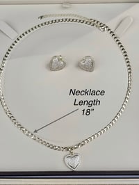 Image 2 of Gold Plated Heart Jewelry Set – Necklace & Earrings