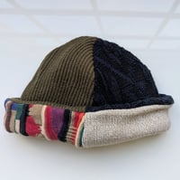 Image 4 of Upcycled Reversible Beanie Cotton Blend -42