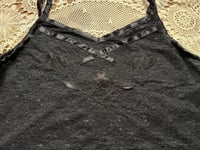 Image 2 of black lace with flowers
