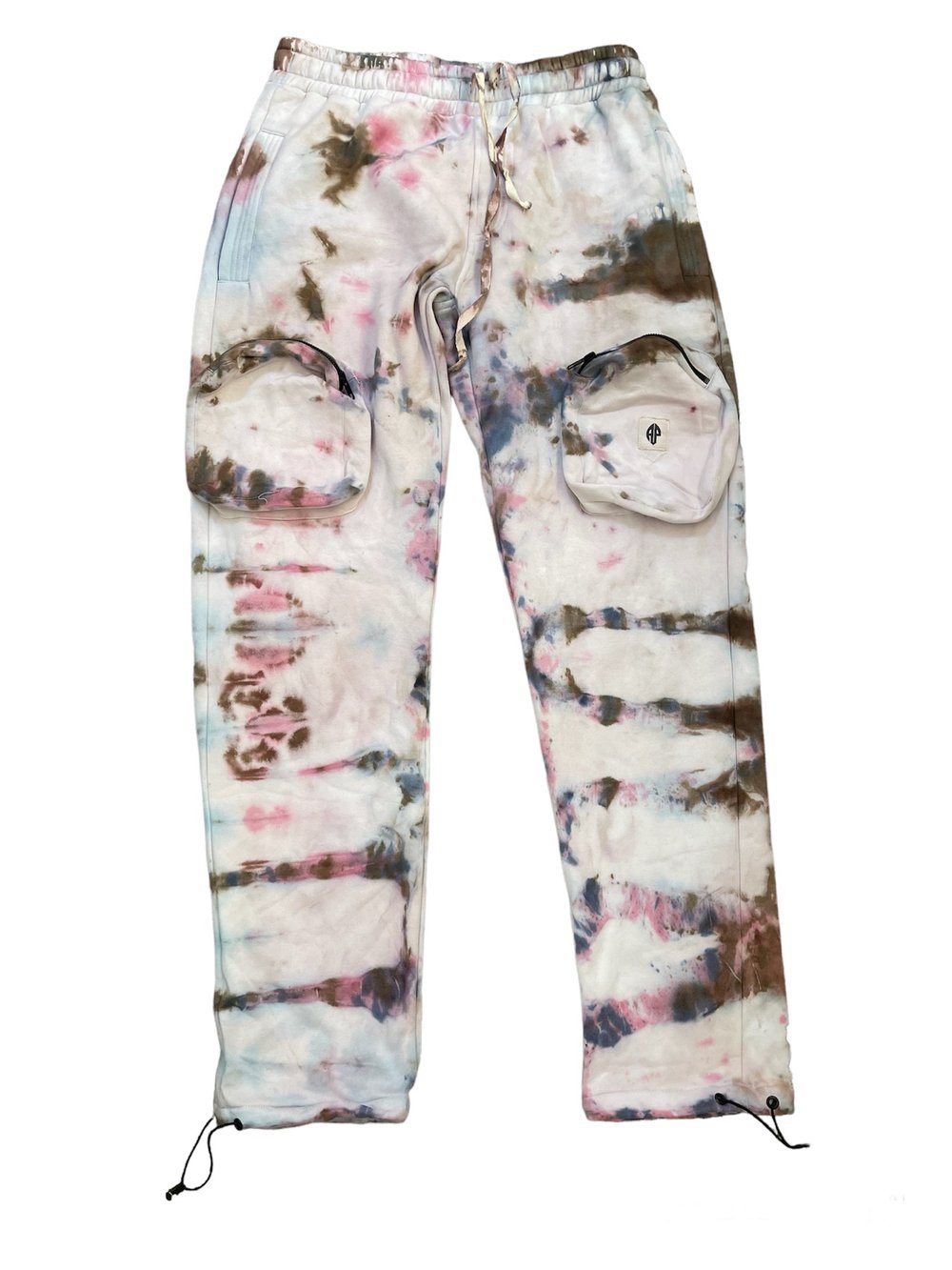 Image of Purple/Violet/Brown Tye-Dye Sweatpants 