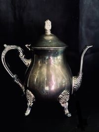 Image 4 of Service à café en métal argent, étamé, début du XXème siècle. 