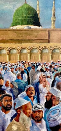 Image 3 of Finding Khidr in Medina original oil painting 