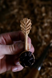 Image 4 of Oak leaf Handle Coffee Scoop  ~