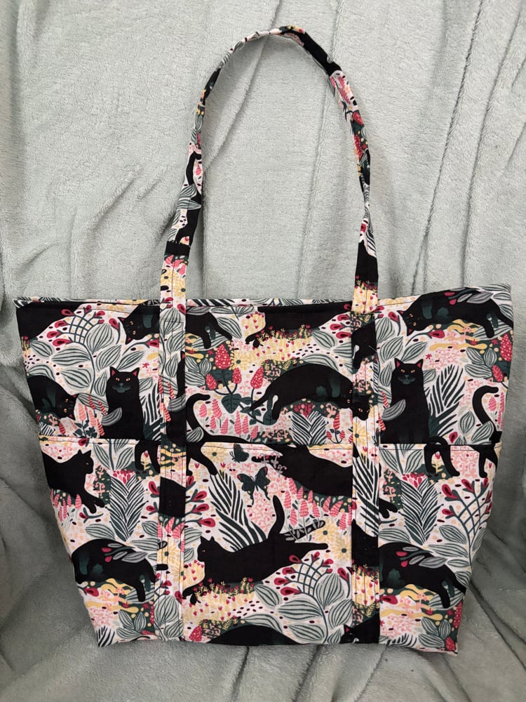 Image of Black Cat Tote Purse
