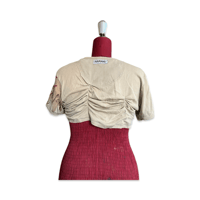 Image 4 of Red Ruffle Deconstructed Crop Top