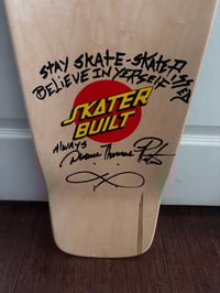 Image 7 of DUANE PETERS SKATERBUILT DECK grn/blk stripe signed