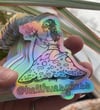 Holographic Fungi Elf Sticker