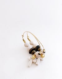 White cross earrings 