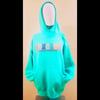 Turquoise pullover hoodie