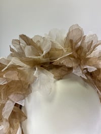 Image 2 of Tan organza flower headband 