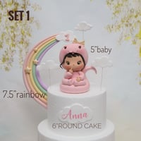 Image 2 of Cute Snake Cake Topper - Lightweight Clay