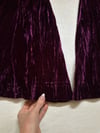 80s Betsey Johnson punk label velvet flare belbottom pants trousers