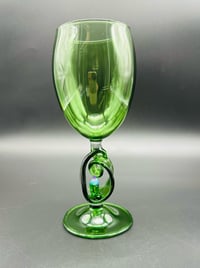 Image 1 of Green wine glass