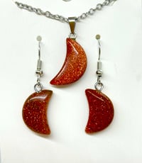 Image 1 of Goldstone Moon Jewelry Set