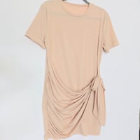 Image 2 of Women Plus Size Short Sleeve Side Sash Tie Summer Dress