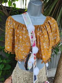 Image 1 of Gypsy pompom mustard top